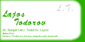 lajos todorov business card